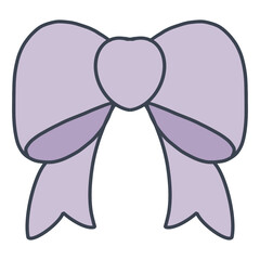 Purple ribbon bow