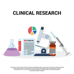 clinical research concept vector illustration