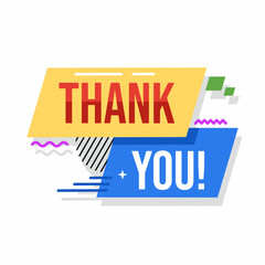 Thank you typography design