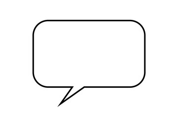 Simple line drawing of a speech bubble with rounded corners