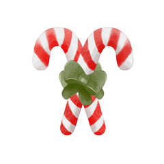 watercolor candy cane