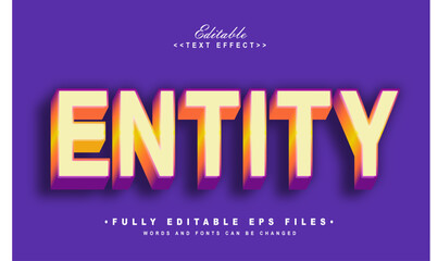 editable 3d entity  text effect.typhography logo - obrazy, fototapety, plakaty