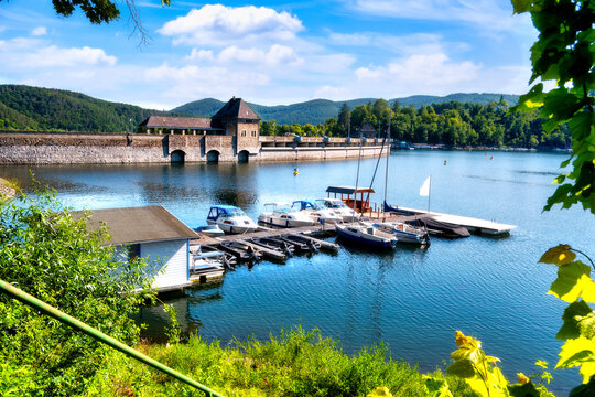 Edersee, Edertalsperre on a sunny day in summer