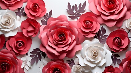 3d flowers background seamless