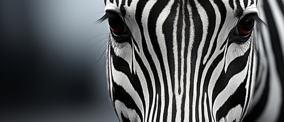 Faszinierende Detailaufnahme: Das Auge eines Zebras in geringer Schärfentiefe