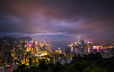 Fototapeta premium panorama of the city at night
