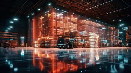 Enhancing Delivery Precision: Logistical Warehouse with Head-Up Display for Accurate Storage Placement. Generative AI.