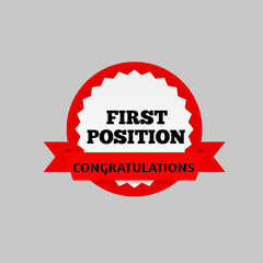 first position medal , badge 