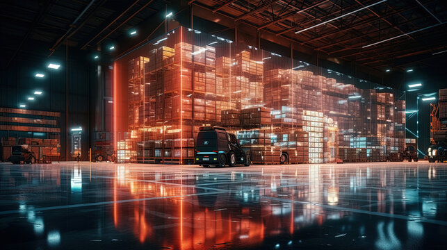 Enhancing Delivery Precision: Logistical Warehouse with Head-Up Display for Accurate Storage Placement. Generative AI.
