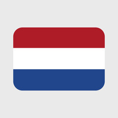 The Netherlands flag vector icons set in the shape of heart, star, circle and map. Dutch flag illustration in different geometrical shapes.