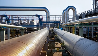 petrol and gas pipeline during the refinery process. image ai