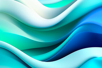 Obraz premium Elegant wavy colorful satin background for landing, app. Generated AI