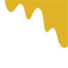 Cheese Melt Corner. Melted Cheese Frame Border Decoration