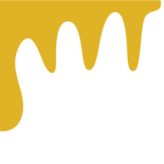 Cheese Melt Corner. Melted Cheese Frame Border Decoration