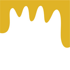 Cheese Melt Corner. Melted Cheese Frame Border Decoration