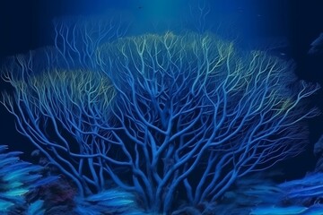 Fototapeta na wymiar underwater scene with reef. 