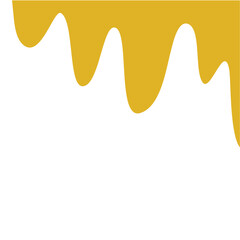 Cheese Melt Corner. Melted Cheese Frame Border Decoration