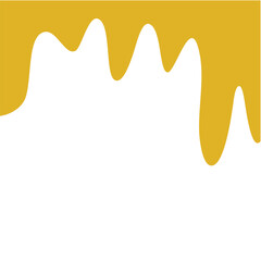 Cheese Melt Corner. Melted Cheese Frame Border Decoration