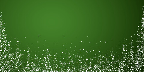 Snowy christmas background. Subtle flying snow