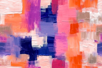 Minimalist brush work. Colorful strokes gestures seamless pattern design. Generative AI
