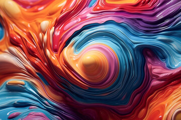 Fototapeta premium Abstract bright liquid clay stains background. Motion illustration. Generated AI