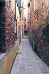 View of a narrow street in Venice