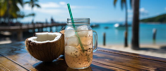 Urlaubsstimmung pur: Tropischer Kokosnuss-Cocktail für Sommerträume
