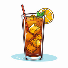 Long Island Iced Tea: The Ultimate Mixed Drink Vector Illustration