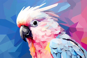 Generative AI.
wpap style abstract background, cockatoo