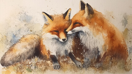 Obraz premium idea concept friendship on canvas drawing congratulations. Generative AI