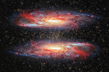 Parallel universe science theory © Stockbym