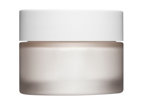 White cosmetic cream jar, cut out