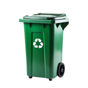 green recycle bin