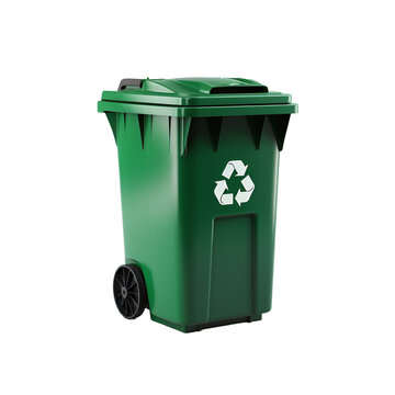 green recycle bin