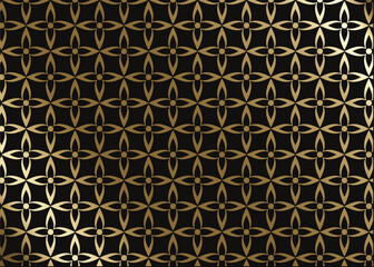 black and golden seamless pattern