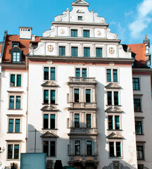 Orlando-house honors the court musician Orlando di Lasso who once lived here. Munich, Germany
