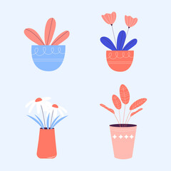 Vector hand drawn risograph element collection