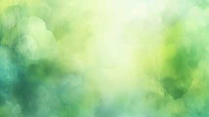 Fototapeta premium abstract blurred light watercolor fresh green eco background. Generative AI
