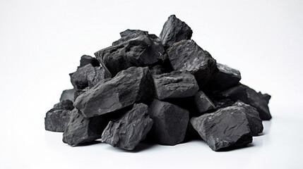 coal isolated on white background