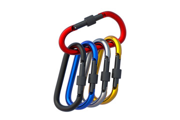 Set of carabines isolated on white background. 3d render