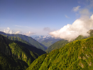 Beautiful mountain landscape in Himalayas, Himachal Pradesh, India