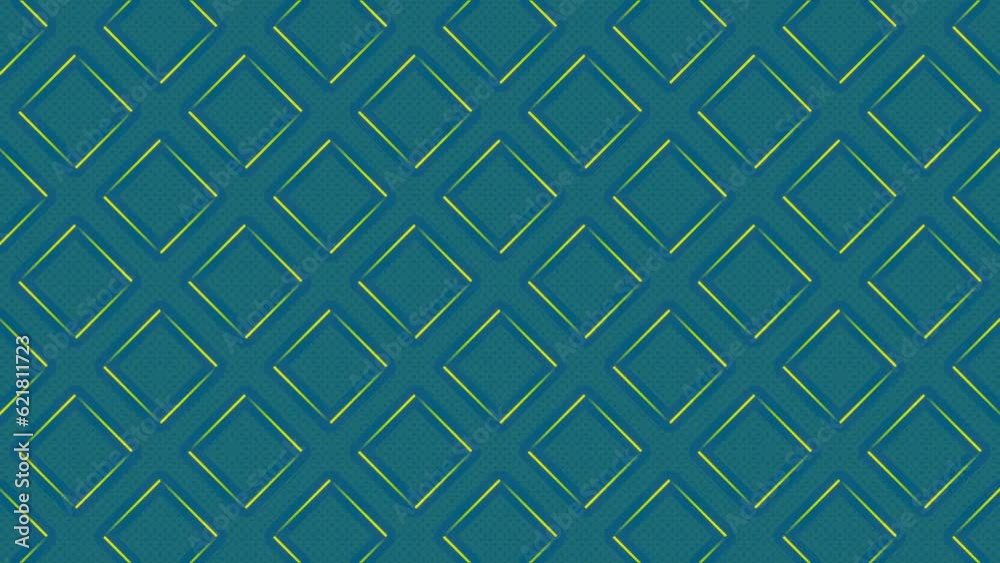 Poster Digital seamless loop animation of a simple geometric pattern. 3d rendering 4K