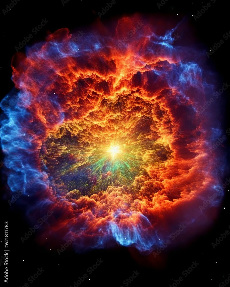 Sticker planets and galaxies in outer space showing the beauty of space exploration. abstract fractal backgr