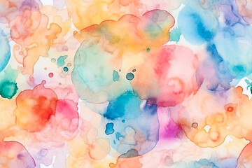 Fashion colorful watercolor seamless texture background illustration for printed goods with tie dye effect. Generative AI