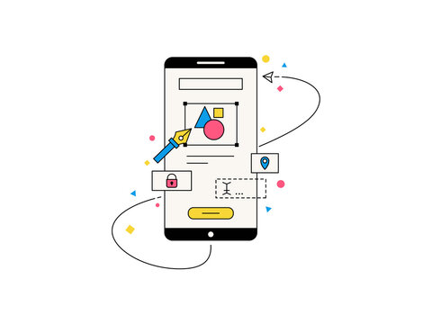 UI UX Illustration Design User Interface Experience Wireframe Layouting Figma Userflow Website Mobile App Screen Desktop Dashboard Computer Laptop Phone Tablet Responsive