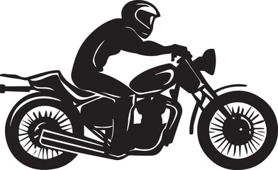 Motor bike rider vector tattoo design illustration