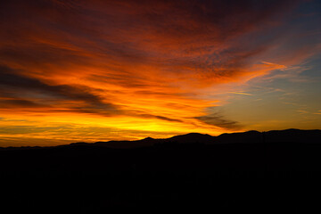 sunset in the mountains