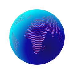 blue button with globe illustration