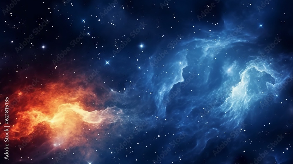 Wall mural abstract space background with nebula and stars in the night sky. abstract background with explosion