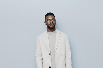 smile man head confident american portrait black shot smiling emotion african happy young